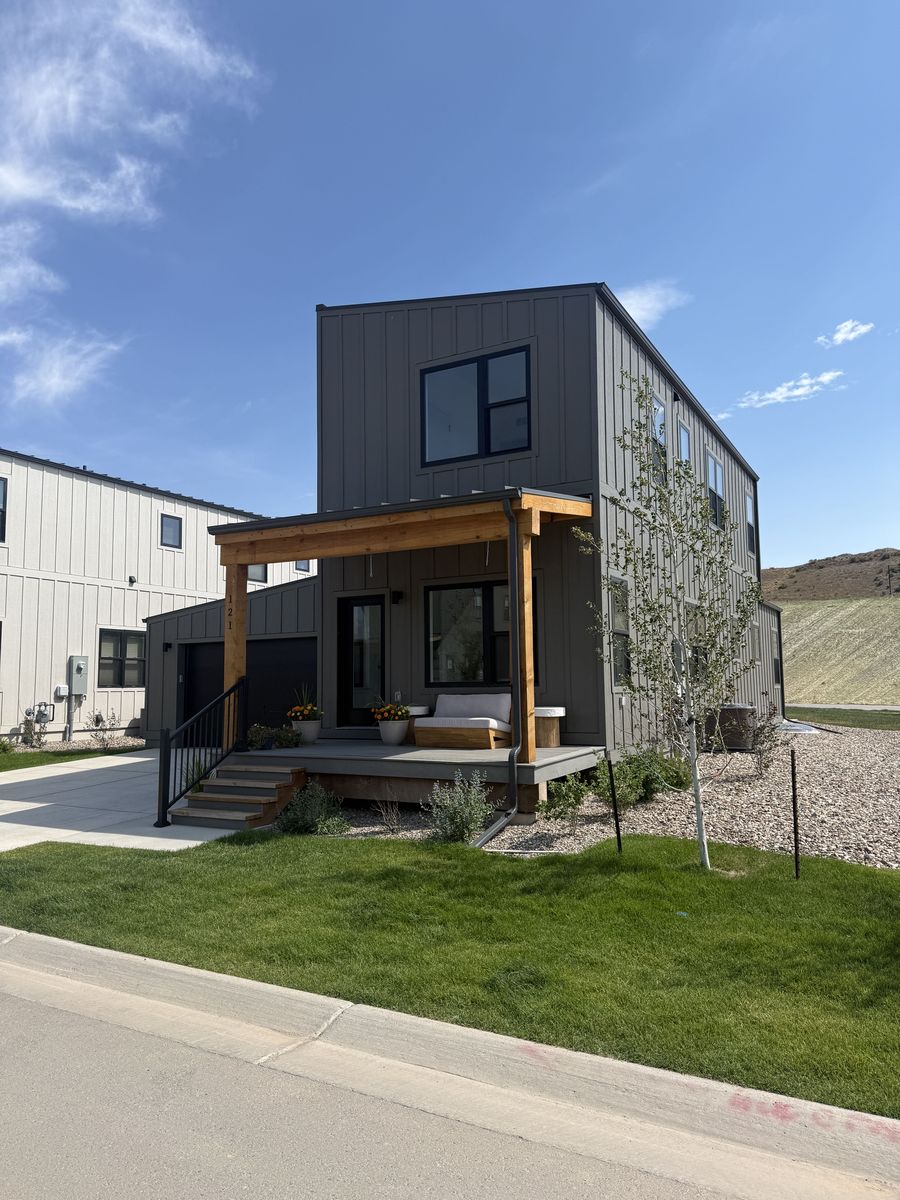 New construction home with new sod lawn in Gypsum, Colorado